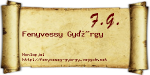 Fenyvessy György névjegykártya